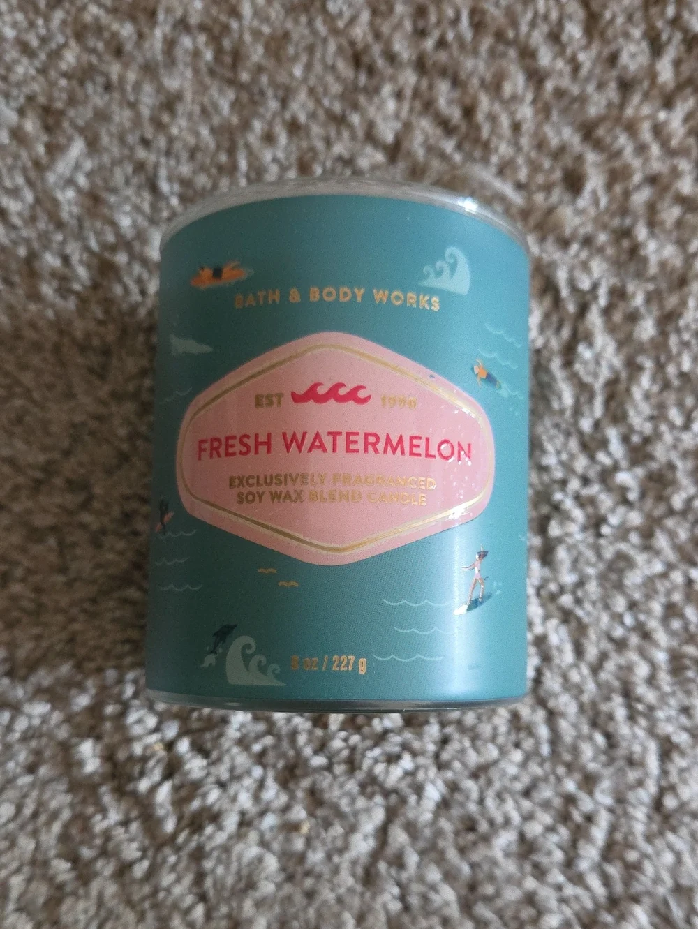 FRESH WATERMELON single Wick Candle Bath And Body Works
